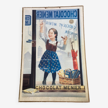 Advertising poster on Chocolat Menier cardboard