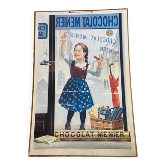 Advertising poster on Chocolat Menier cardboard