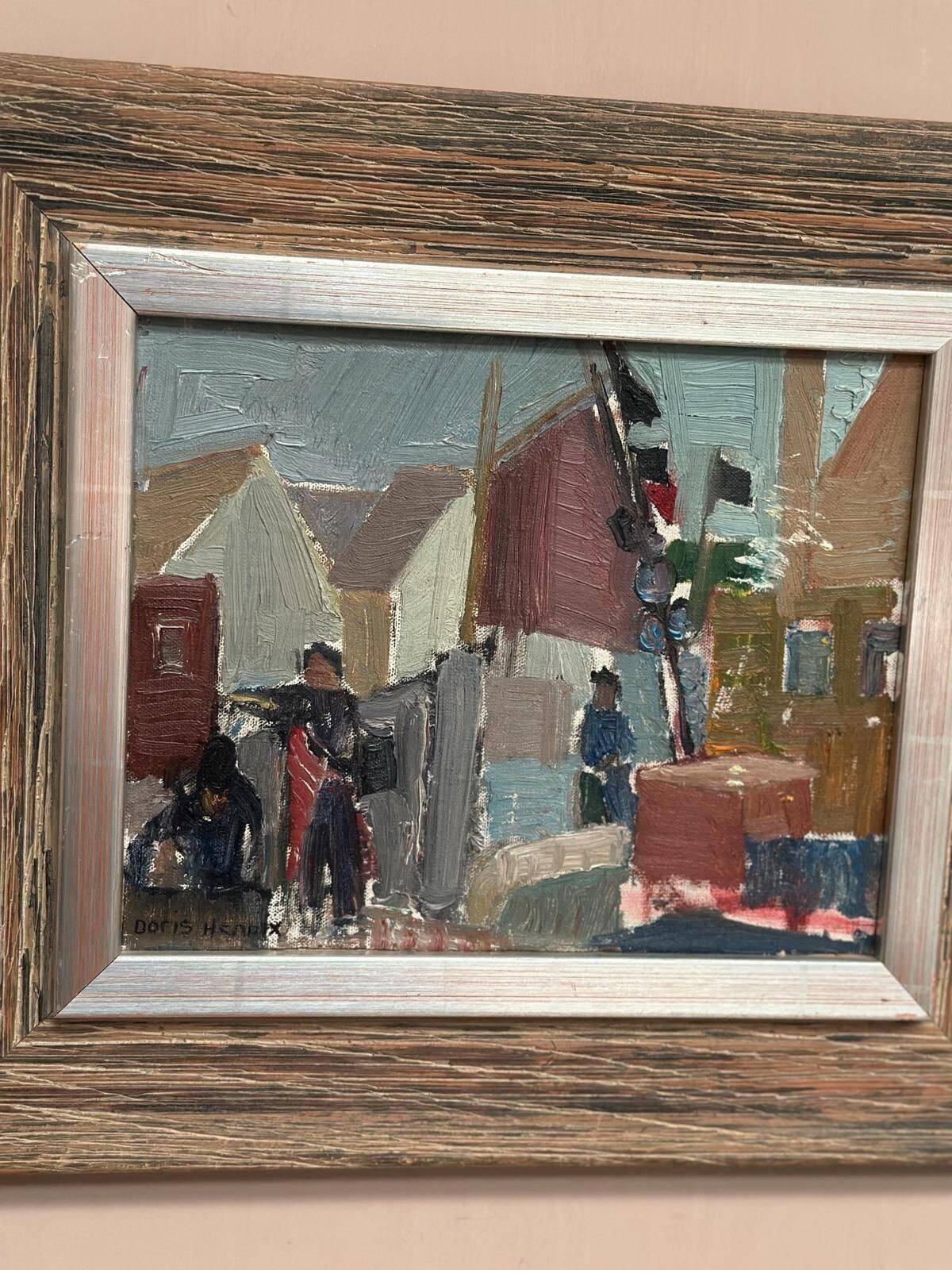 Original Swedish Oil On Panel – "Village Motif" – Signed – Framed