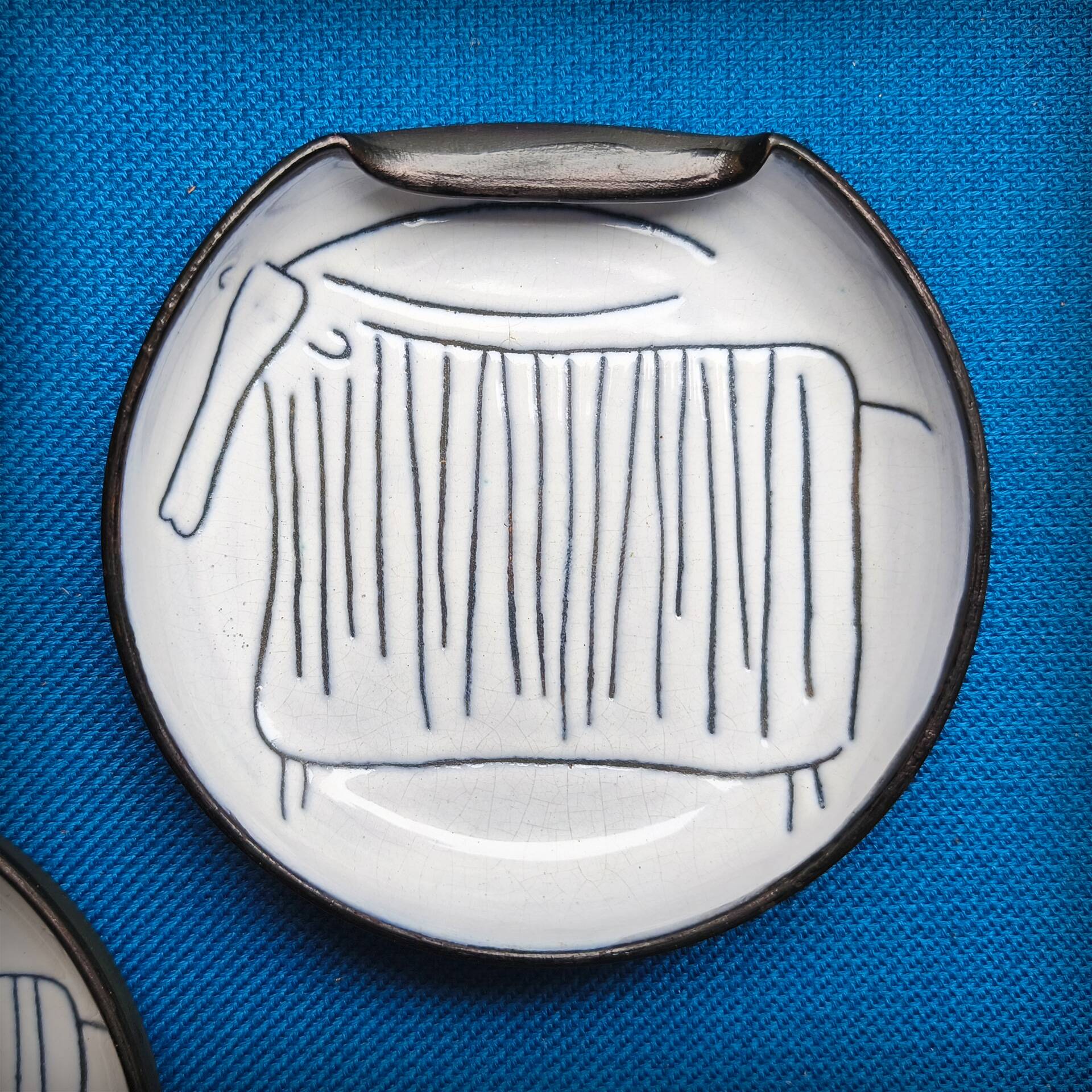 Jacques Innocenti, pair of ceramic cups, Vallauris, 1950s