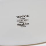 Villeroy & Boch porcelain serving oval dish. Heinrich Golden Birds