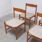 Set of 6 dining chairs in oak by Meubelatelier Vanda Watervliet, 1960s