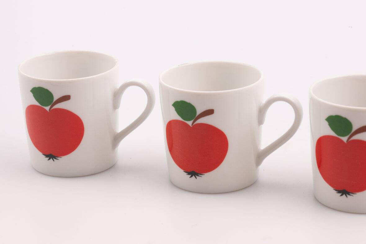 Lot of 6 Seltmann Weiden porcelain espresso cups - Red apple design - A