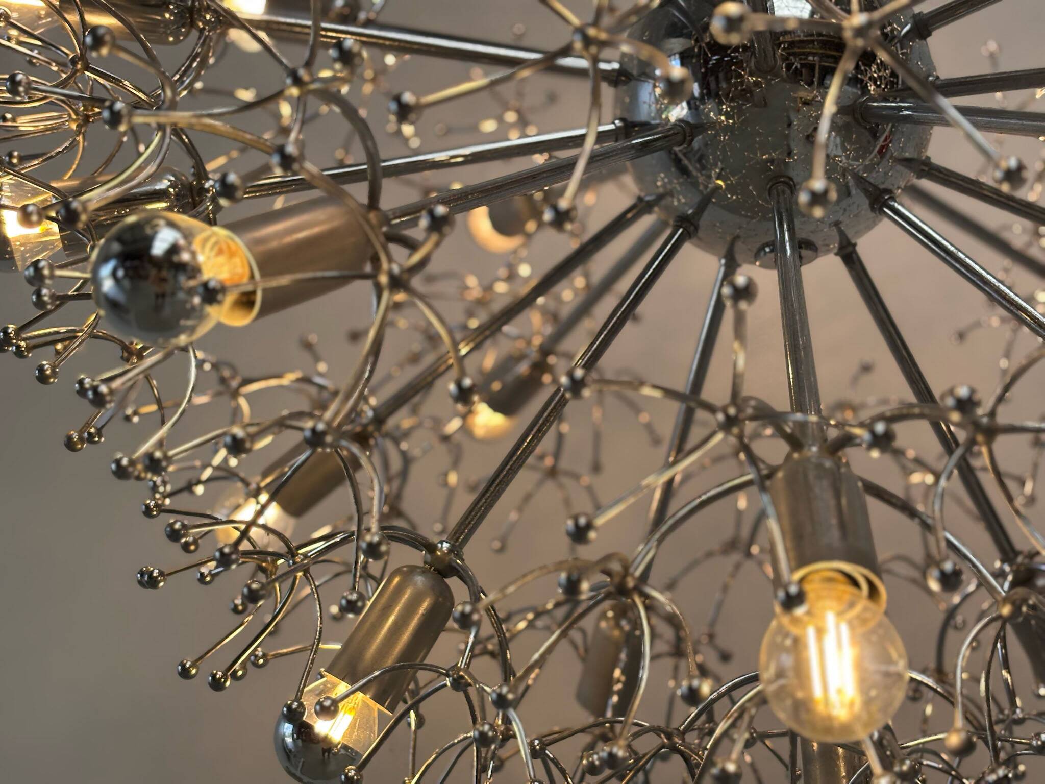 XL Chrome "Sputnik" chandelier