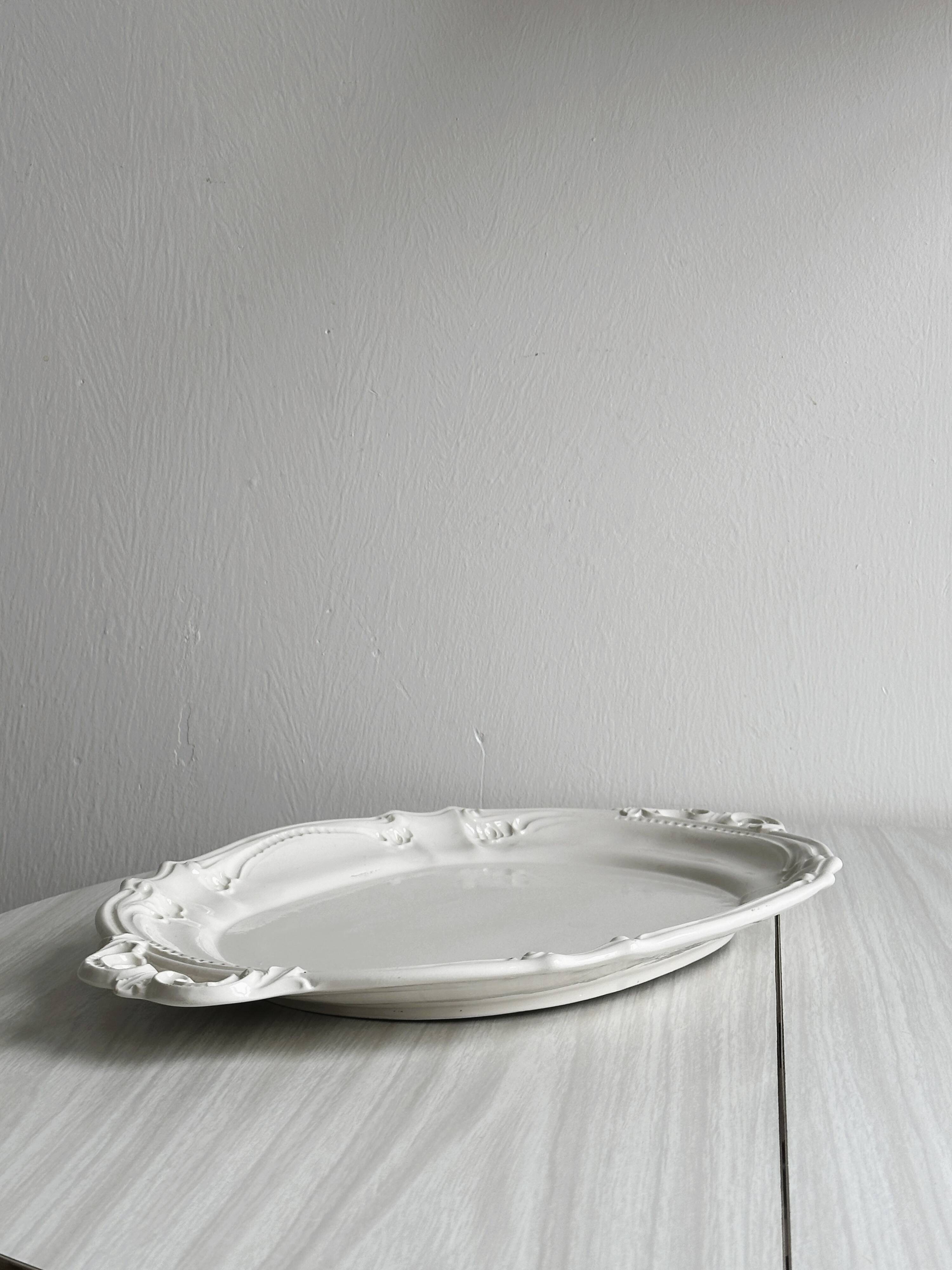 Large old oval dish