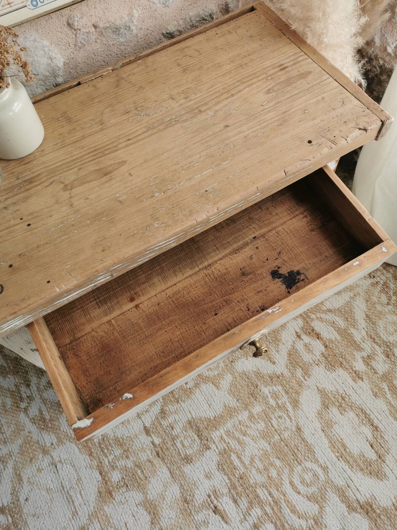 Petit établi, meuble de métier ancien