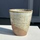 Set of 2 cups in Indonesian ceramic (brown & speckled glazed matte)