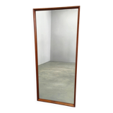 Danish Mid Century Teak Wall Mirror, Minimalist Frame, 1960s