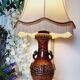 Grande lampe de table vintage en céramique émaillée, style oriental 50-60´s