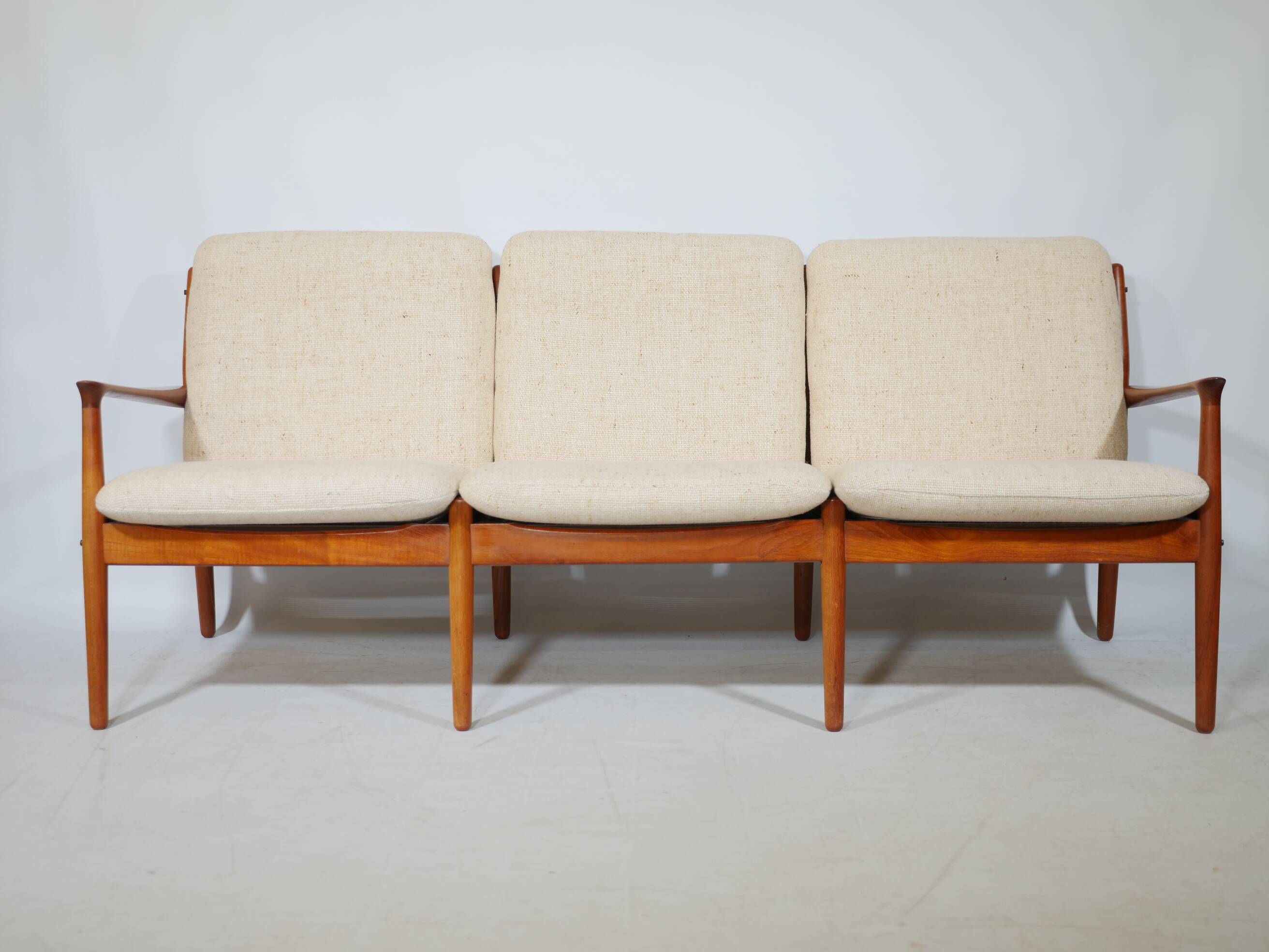 Danish Design Teak Sofa Couch Three-Seater by Svend Aage Eriksen for Glostrup, 1960s