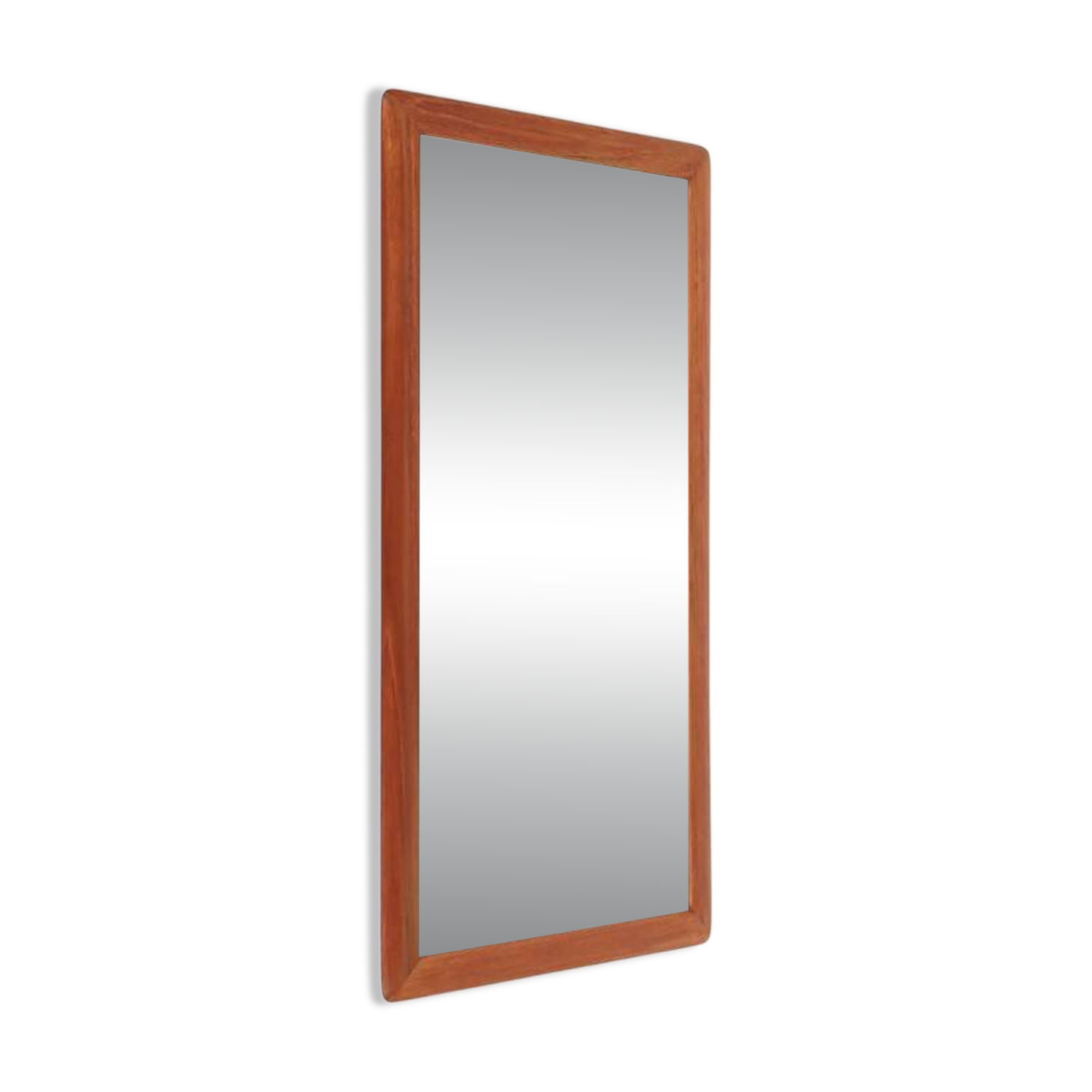 Filigree mid-century teak mirror by Aarhus Glasimport og Glassliberi A/S / Danish modern design / 1960s / 1970s