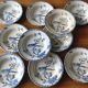 Service 10 assiettes creuses faïence Gien Terre de Fer Oiseau modèle Proven