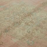Handmade Turkish Contemporary 1980s 286 cm x 390 cm Beige Wool Carpet
