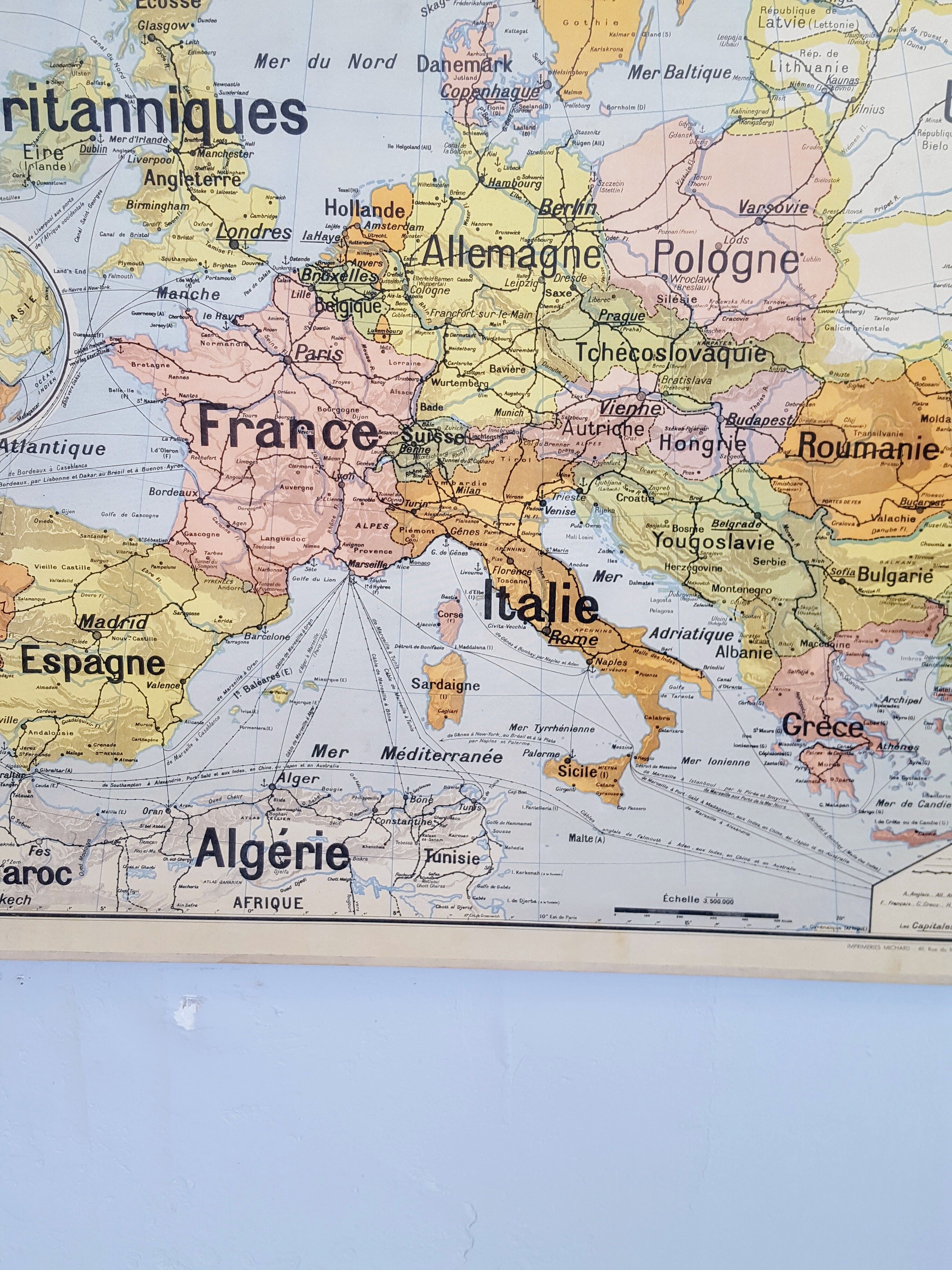 School map n ° 13 Europe political