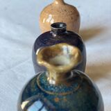 3 vases en  céramique grès signé