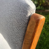 4 vintage 1970 chairs in blond beech