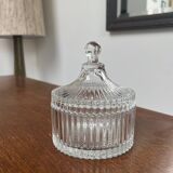 Molded glass candy dish