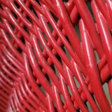 Red rattan children's armchair