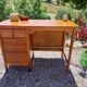 Desk with curtain binder