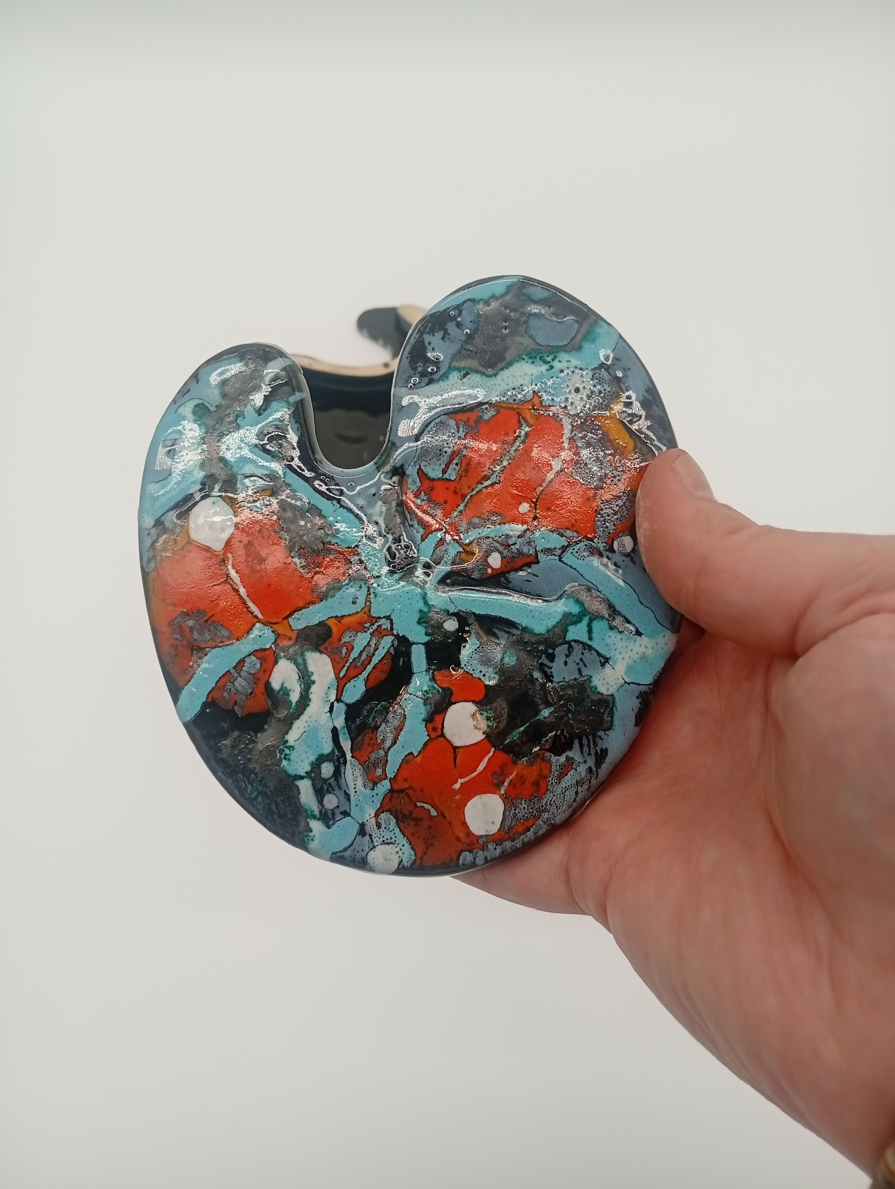 Bottle Coaster Painter's Palette Multicoloured Ceramic Pop