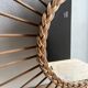 Vintage rattan sun mirror