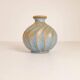 Pair of "Turkos" ceramic vases in mid-century style, Ewald Dahlskog, Bo Fajans, Sweden