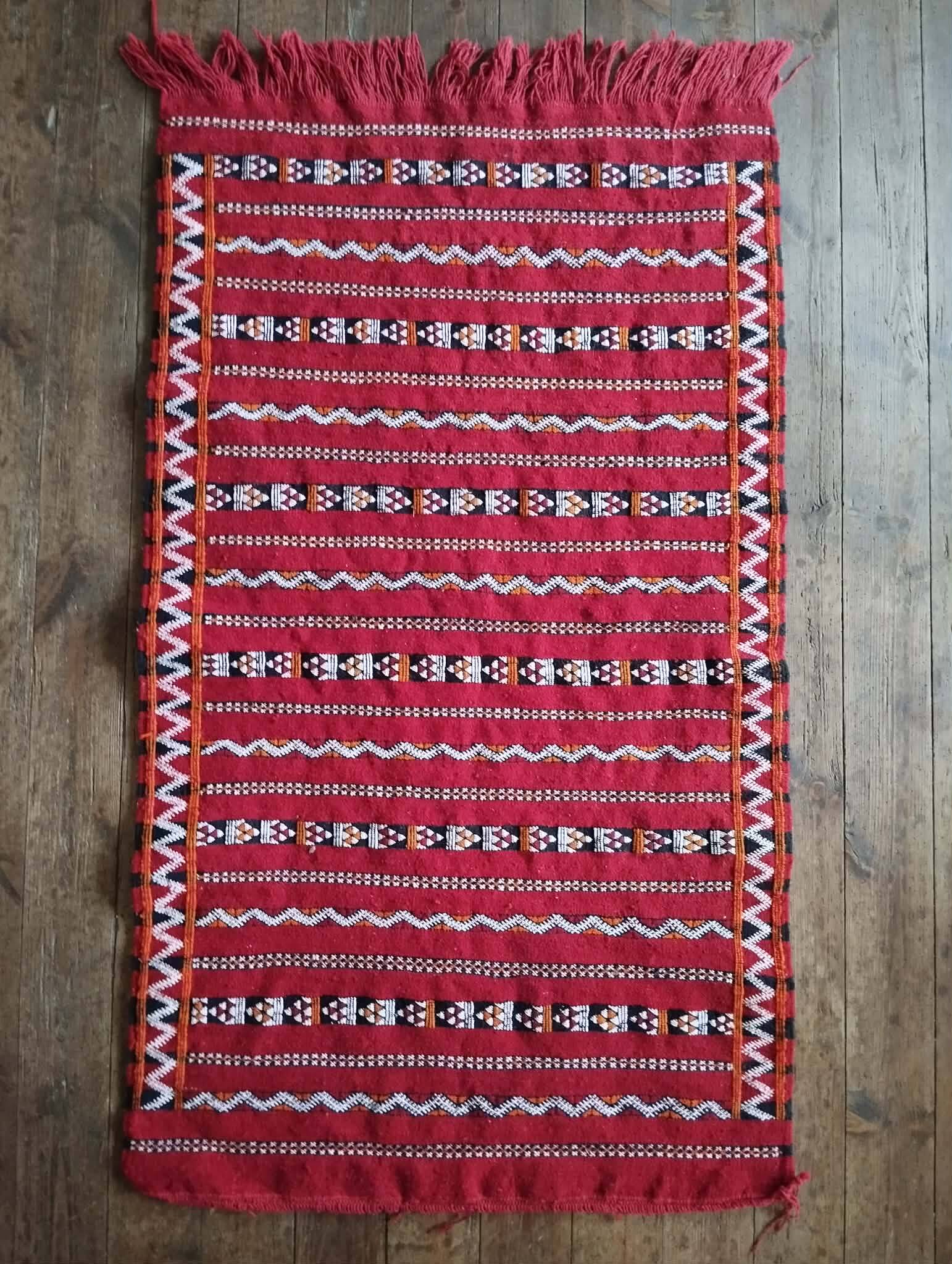 Handmade Berber Kilim Zemmour 141x82cm