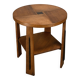Dutch Art Deco Modernist Amsterdam School side table in Oak square inlay