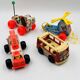 Set of 4 Fisher-Price wooden toys from the 1960s