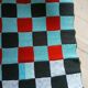 3 patchwork blankets knitted by hand
