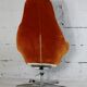 Space age chair, fiberglass, orange velvet, circa 1970s