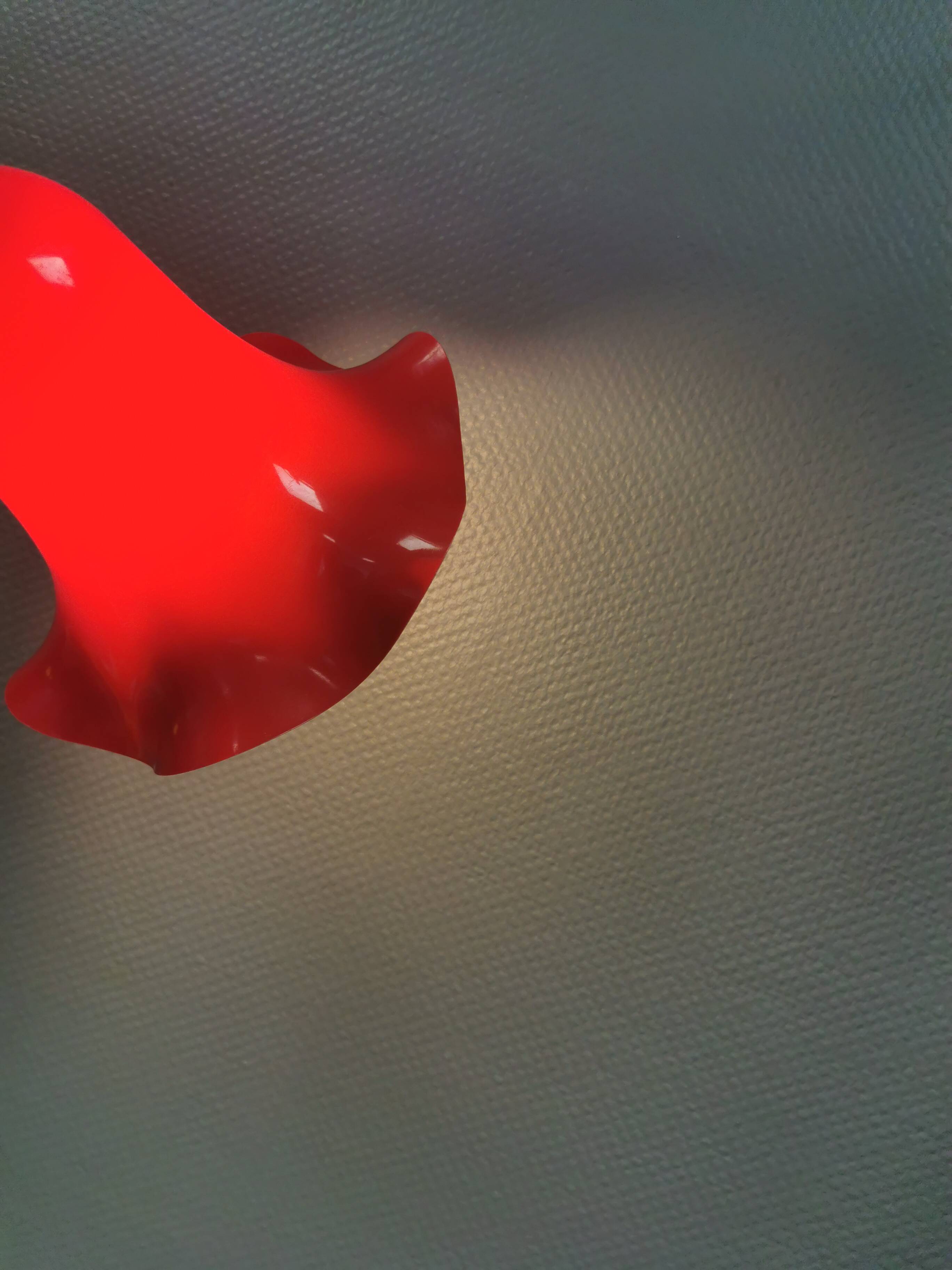 Red vintage hanging lamp made from ABC plastic. Denmark 1980s