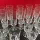 Lot of 35 crystal d'arques glasses, ecusson model, circa 1970
