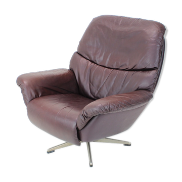 Fauteuil en cuir réglable scandinave par Peem, années 1970, finlande
