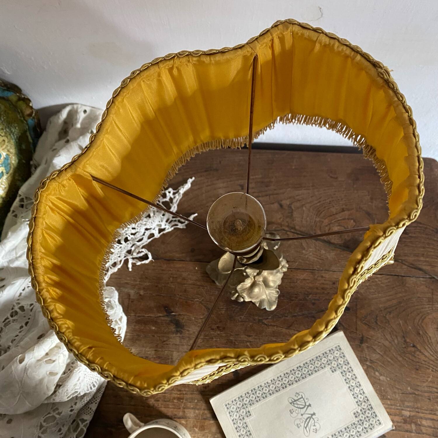 Art nouveau flower lamp 52 cm