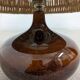 Vintage bedside lamp in enamelled stoneware and jute rope