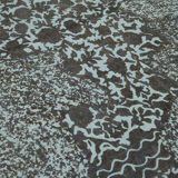 Hand-knotted persian vintage 1970s 292 cm x 396 cm grey wool carpet