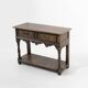 French 20th century oak side table with 2 drawers, ca. 1960