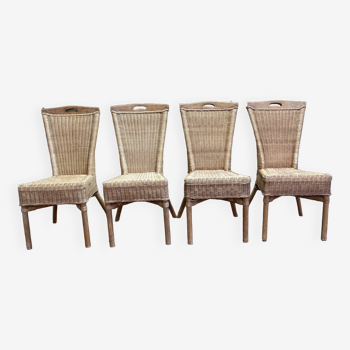 4 wicker chairs