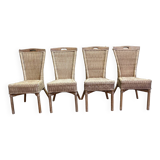 4 chaises en osier