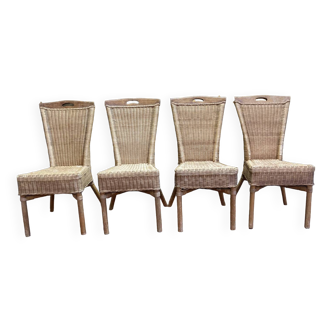 4 wicker chairs