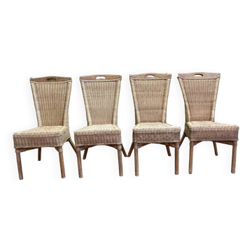 4 wicker chairs