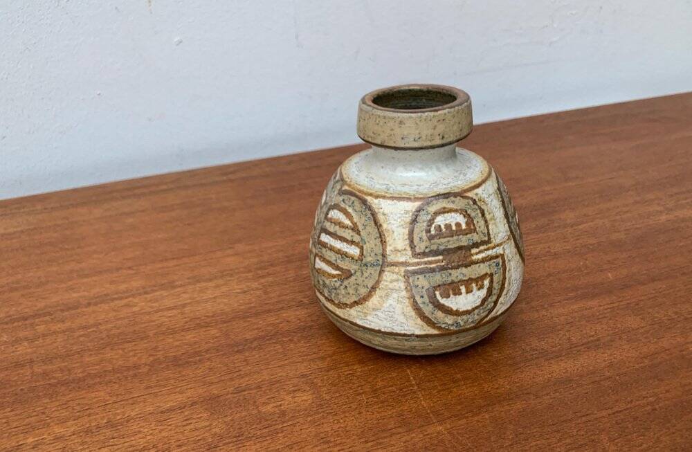Mid-century Danish ceramic studio vase by Søholm, 1960s.