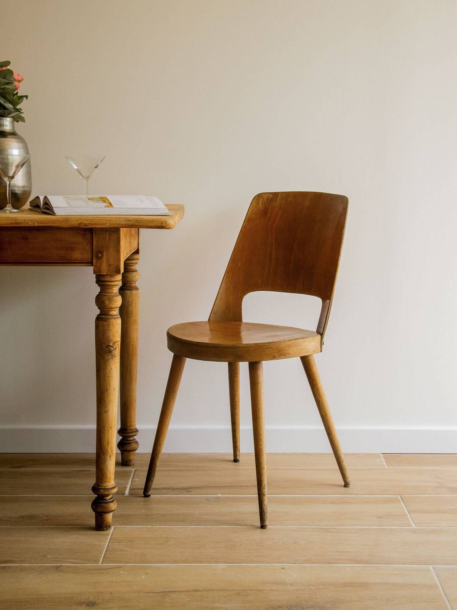 Baumann wooden bistro chair model Mondor