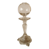 Candle holder blown glass lace lamp