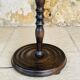 Vintage Floor Lamp Turned Wood, Bamboo Rattan Circa 1950s