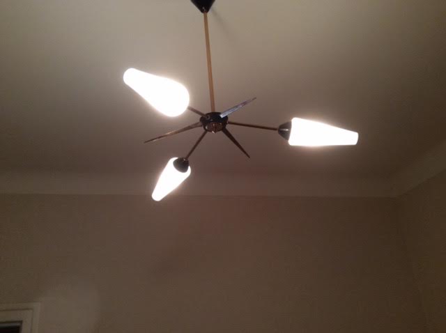 Chandelier 3 vintage lamps