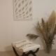 Empire style stool 1900 mahogany reupholstered in carved fabric