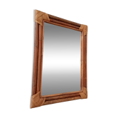 Vintage bamboo and rattan mirror from the 60s/70s, 50*40 cm.