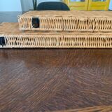 Set of 2 wicker shelves